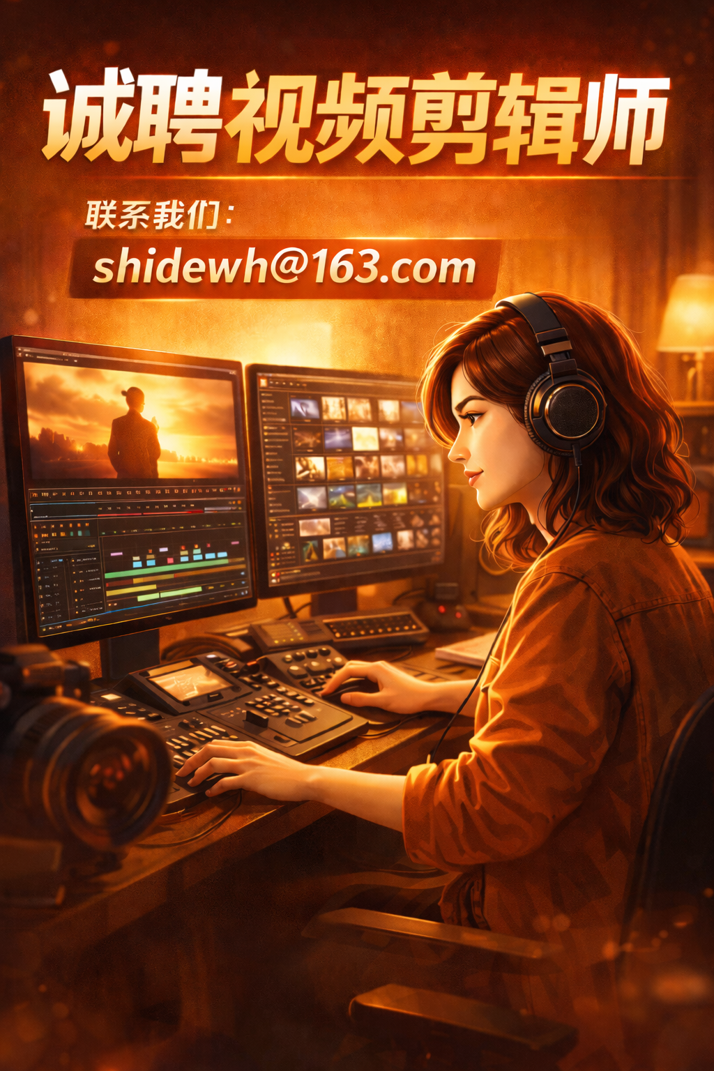 招聘视频剪辑师（全职/兼职均可）