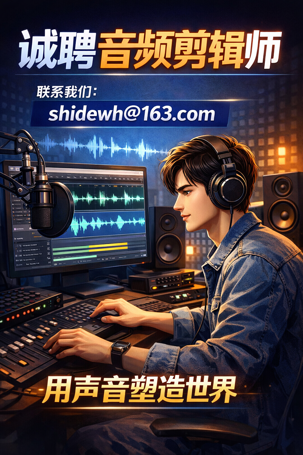 招聘音频剪辑师（全职/兼职均可）