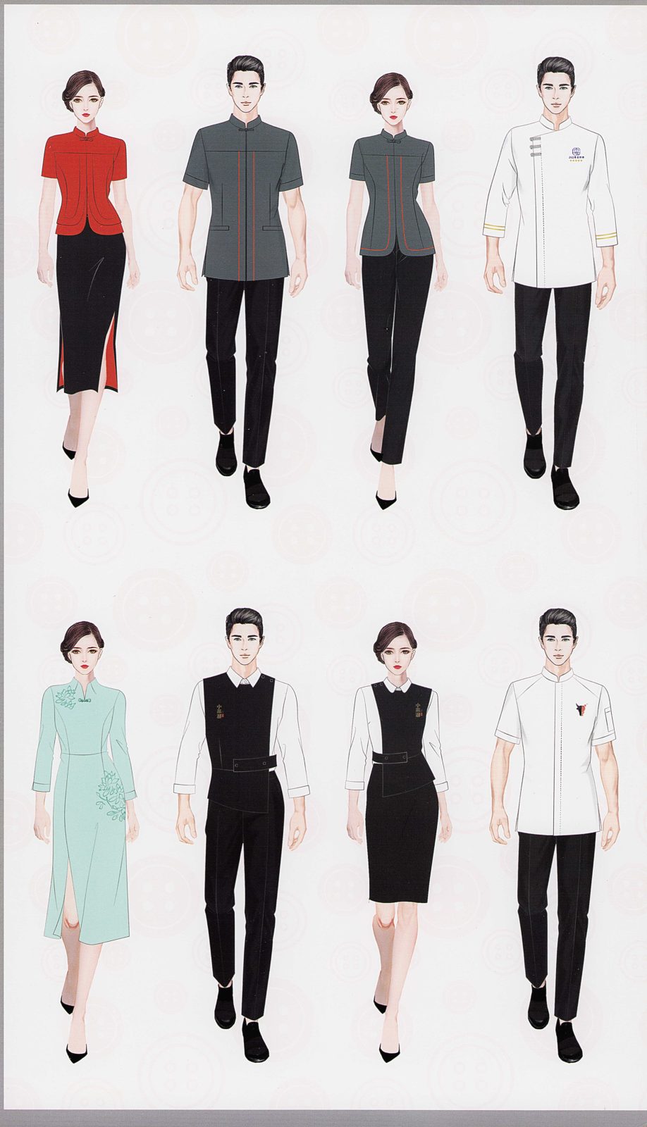 高端中西式厨师餐饮工作服