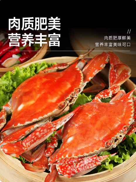 商家案例-梭子蟹兰花蟹冷冻海鲜